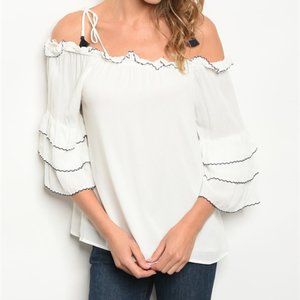 Off white off the shoulder blouse